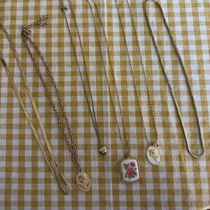 Assorted Gold Costume Jewelry Necklaces